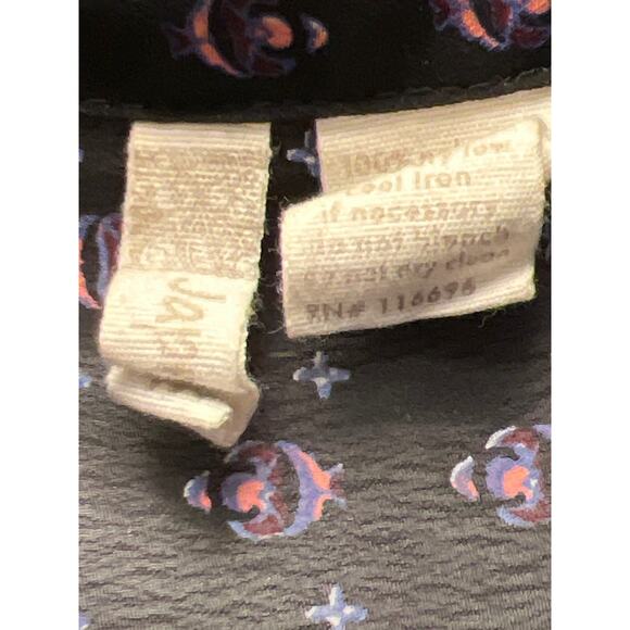 Japna Women’s Hi-Low Hem Sheer Silky Handkerchief Wrap Top‎ Size M Multicolor - Picture 2 of 5